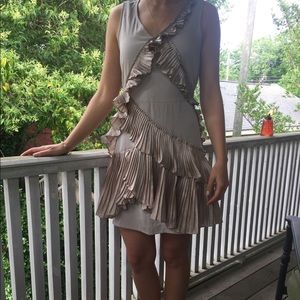 Gap Neutral Pleated Dress